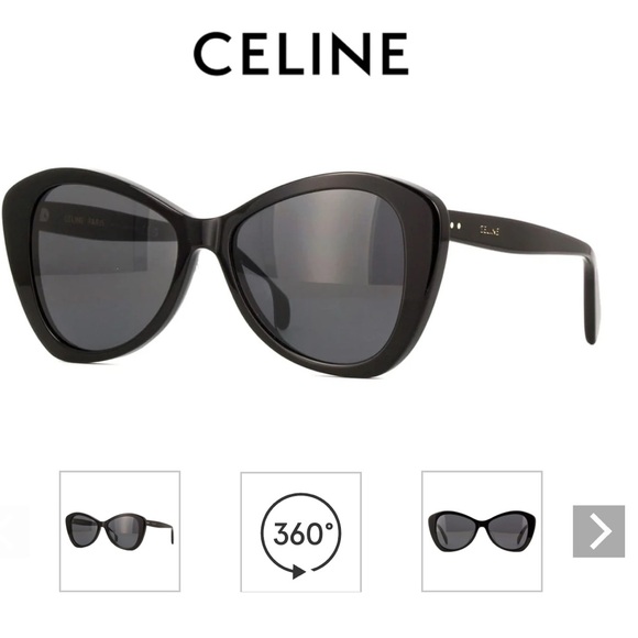 NEW Celine Black Cat-Eye Sunglasses - Picture 2 of 8
